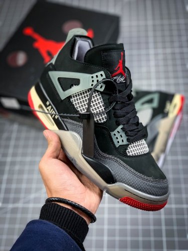Air  4 Retro Bred X Off White Black
