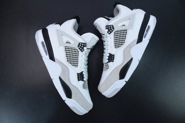 Air  4 Retro Military Black White Neutral Grey