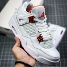 Air  4 Retro Orange Metallic White