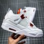 Air  4 Retro Orange Metallic White