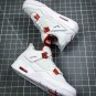 Air  4 Retro Orange Metallic White
