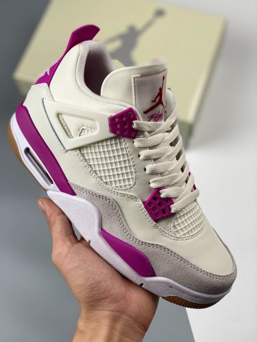 Air  4 Retro SB White Purple
