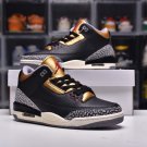 3 Retro Black Cement Gold
