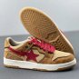 A Bathing Ape Bape Sta Low Beige Red