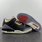 Air  3 Retro Black Cement Gold