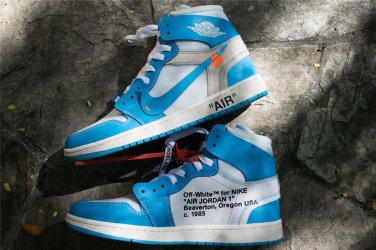 Air  1 Retro High Off-White University Powder Blue