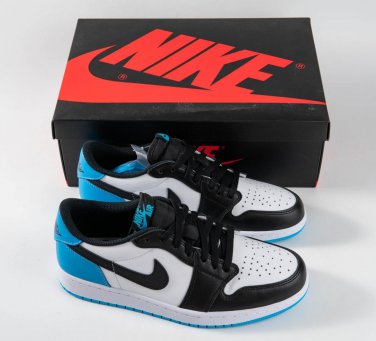 Air  1 Retro Low OG Black Dark Powder Blue