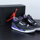 Air  3 Retro Black Court Purple