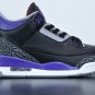 Air  3 Retro Black Court Purple