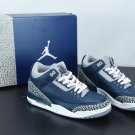 Air  3 Retro Georgetown Midnight Navy Cement Grey