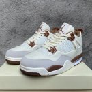Air  4 White Brown Sneakers
