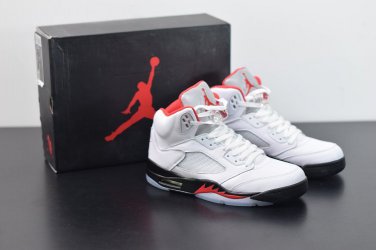Air  5 Retro Fire Red Sier Tongue