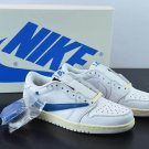 Travis Scott x Fragment x  Air  1 Low Cream White Blue CQ3277-100