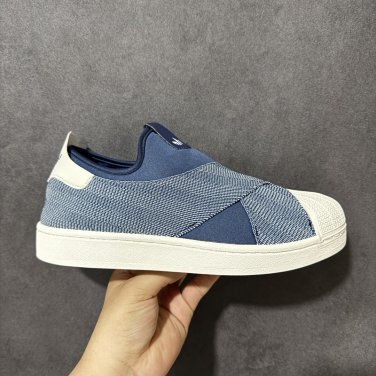 (35.5-45 and a half) SUPERSTAR SLIP ON W S Shell Head Cross Cross Strap White Moun