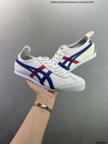 95Onitsuka Tiger MEXICO 66 Splice Strap Flat Heel Fabric Low cut Casual City Commuter R_1733