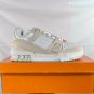 Collection 150LV Vuitton sneakers, classic Monogram presbyopia+milk tea color, low-key y
