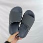 eighty Break Slide slippers, simple black and white color scheme, synthetic leathe_416