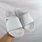 eighty Break Slide slippers, simple black and white color scheme, synthetic leathe_420