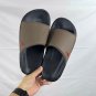eighty Break Slide slippers, simple black and white color scheme, synthetic leathe_426