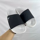 eighty Break Slide slippers, simple black and white color scheme, synthetic leathe_428