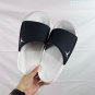 eighty Break Slide slippers, simple black and white color scheme, synthetic leathe_428
