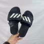 eighty-five Adilette Alpha slippers, classic black and white color scheme+three ba_1186