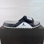 ninety-five Hydro 12 slippers, made of white synthetic leather and gold Flyman log_3891