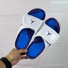 ninety-five Hydro 12 slippers, made of white synthetic leather and gold Flyman log_3893
