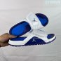 ninety-five Hydro 12 slippers, made of white synthetic leather and gold Flyman log_3893
