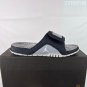 ninety-five Hydro 12 slippers, made of white synthetic leather and gold Flyman log_3895