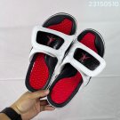 ninety-five Hydro 12 slippers, made of white synthetic leather and gold Flyman log_3897