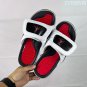 ninety-five Hydro 12 slippers, made of white synthetic leather and gold Flyman log_3897