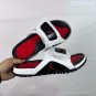 ninety-five Hydro 12 slippers, made of white synthetic leather and gold Flyman log_3897