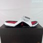 ninety-five Hydro 12 slippers, made of white synthetic leather and gold Flyman log_3897