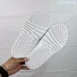 ninety-five Hydro 12 slippers, made of white synthetic leather and gold Flyman log_3899