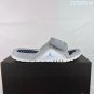 ninety-five Hydro 12 slippers, made of white synthetic leather and gold Flyman log_3901
