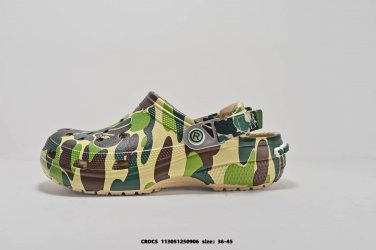 ninety-fiveCrocs beach hole shoes camouflage series men and women's casual thick soled h_5576