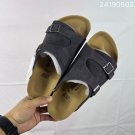 one hundred and fifteenBirkenstock black double strap sandals, made in Germany, with a s_4636