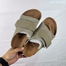 one hundred and fiveBirkenstock black double strap sandals, made in Germany, with a sued_4631