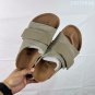 one hundred and fiveBirkenstock black double strap sandals, made in Germany, with a sued_4631