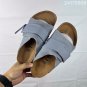 one hundred and fiveBirkenstock black double strap sandals, made in Germany, with a sued_4633