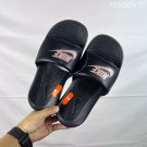 seventy Kawa Slide slippers, black synthetic leather+pink Swoosh, simple yet stylish