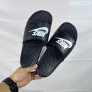 sixty Benassi black slippers, classic minimalist design, synthetic leather upper+whi