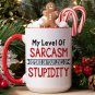 My Level Of Sarcasm Depends On Your Level Of Stupidity Funny Sarcastic Mug Gift For Men Women Offic