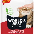 WORLD'S BEST CAT LITTER Multiple Cat Unscented, 15-Pounds - Natural Ingredients, Quick Clumping