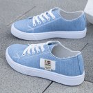 Casual Low-Top Lace-Up Shoes, Comfortable Flat Rubber Sole, Lightweight Fabric Upper Sneakers