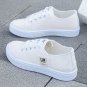Casual Low-Top Lace-Up Shoes, Comfortable Flat Rubber Sole, Lightweight Fabric Upper Sneakers
