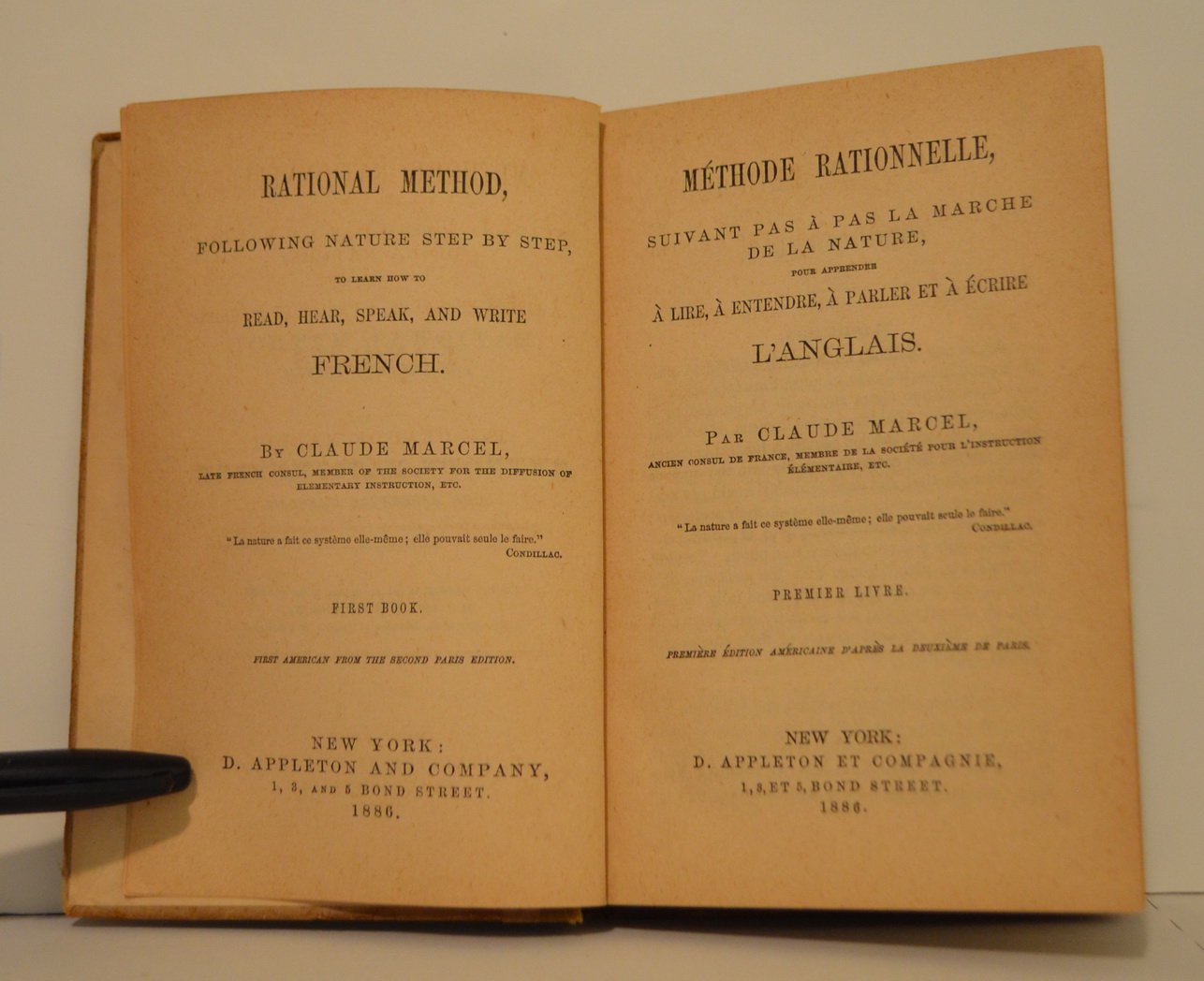 Rational Method For Lerning French by Claude Marcel 1886