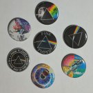 Lot of 7 1.25" Pinback Buttons Badges Pink Floyd (1¼" Pins Approx. 32mm)