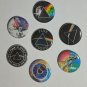 Lot of 7 1.25" Pinback Buttons Badges Pink Floyd (1¼" Pins Approx. 32mm)